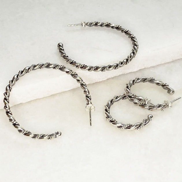 thin rope chain oval hoop earrings – bubs & sass