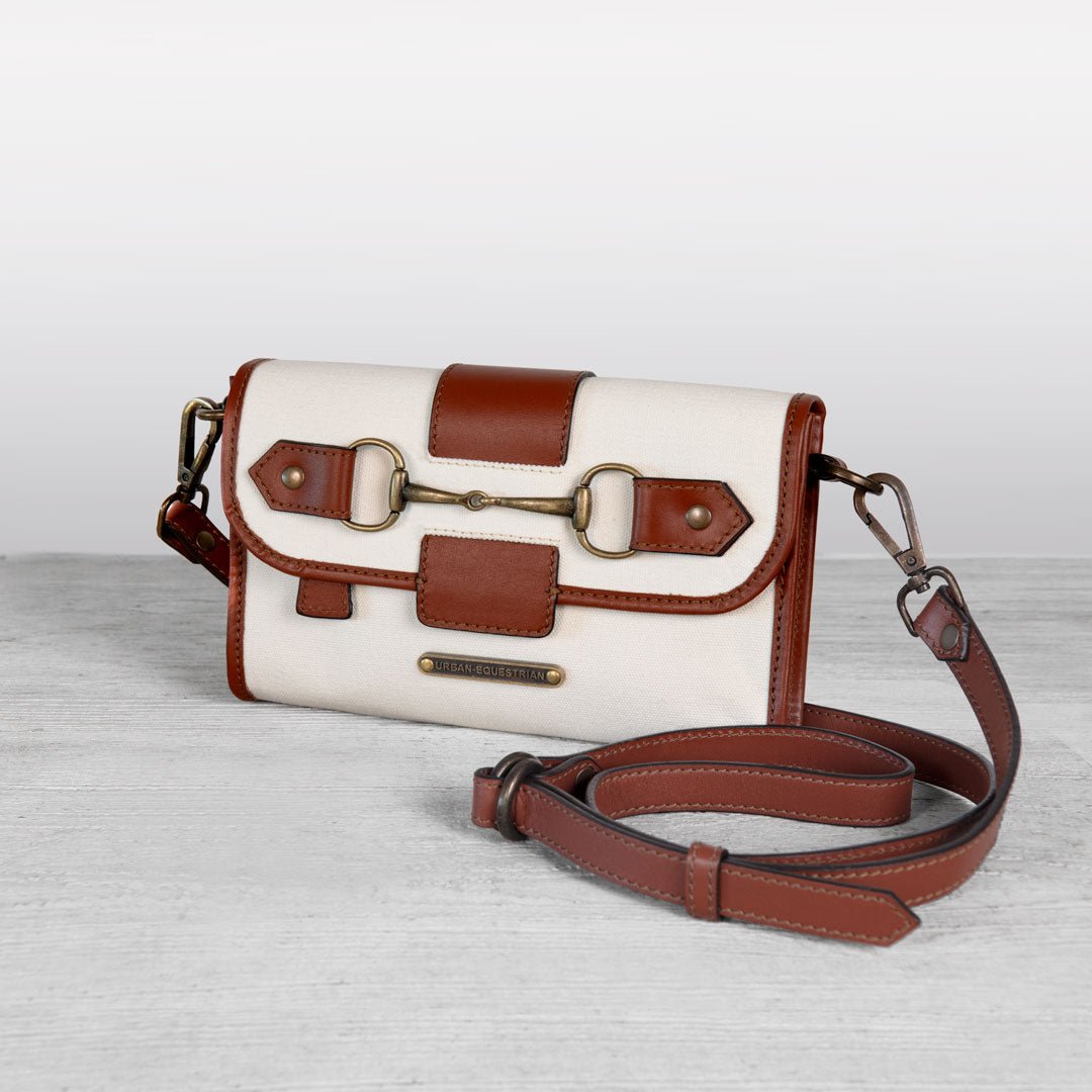 Leather crossbody bag with canvas strap best sale