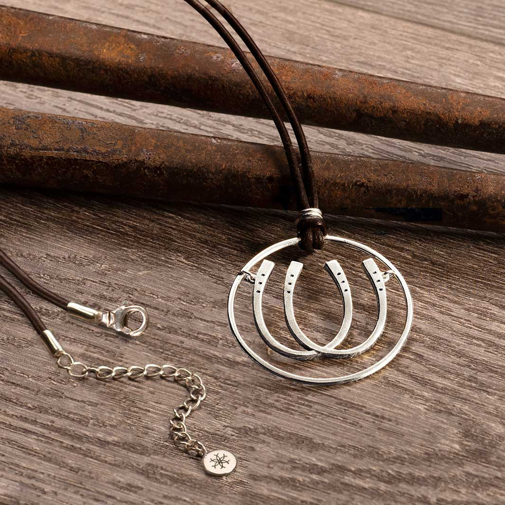 Double horseshoe store necklace