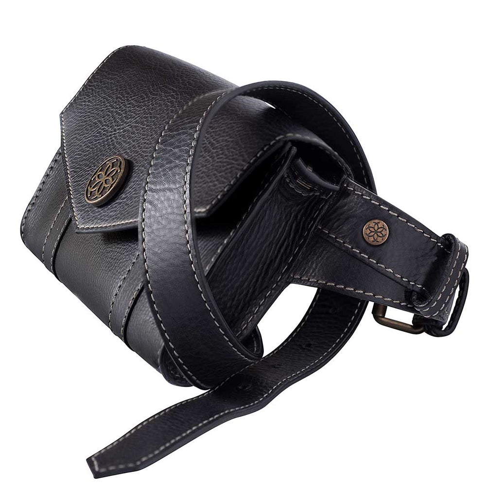 Rio Leather Belt Bag - hot Black